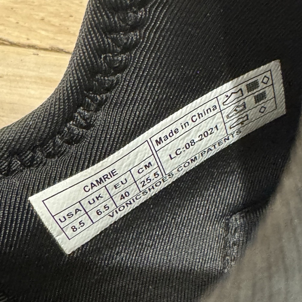 Vionic Camrie Slip-On Mesh Athletic Sneakers Shoes Black & White Women's 8.5 US - Picture 3 of 8